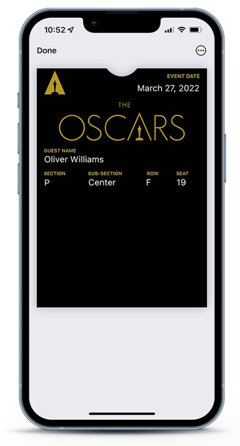 Oscars Pass in Phone
